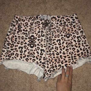 Cheetah Print High Waisted Shorts